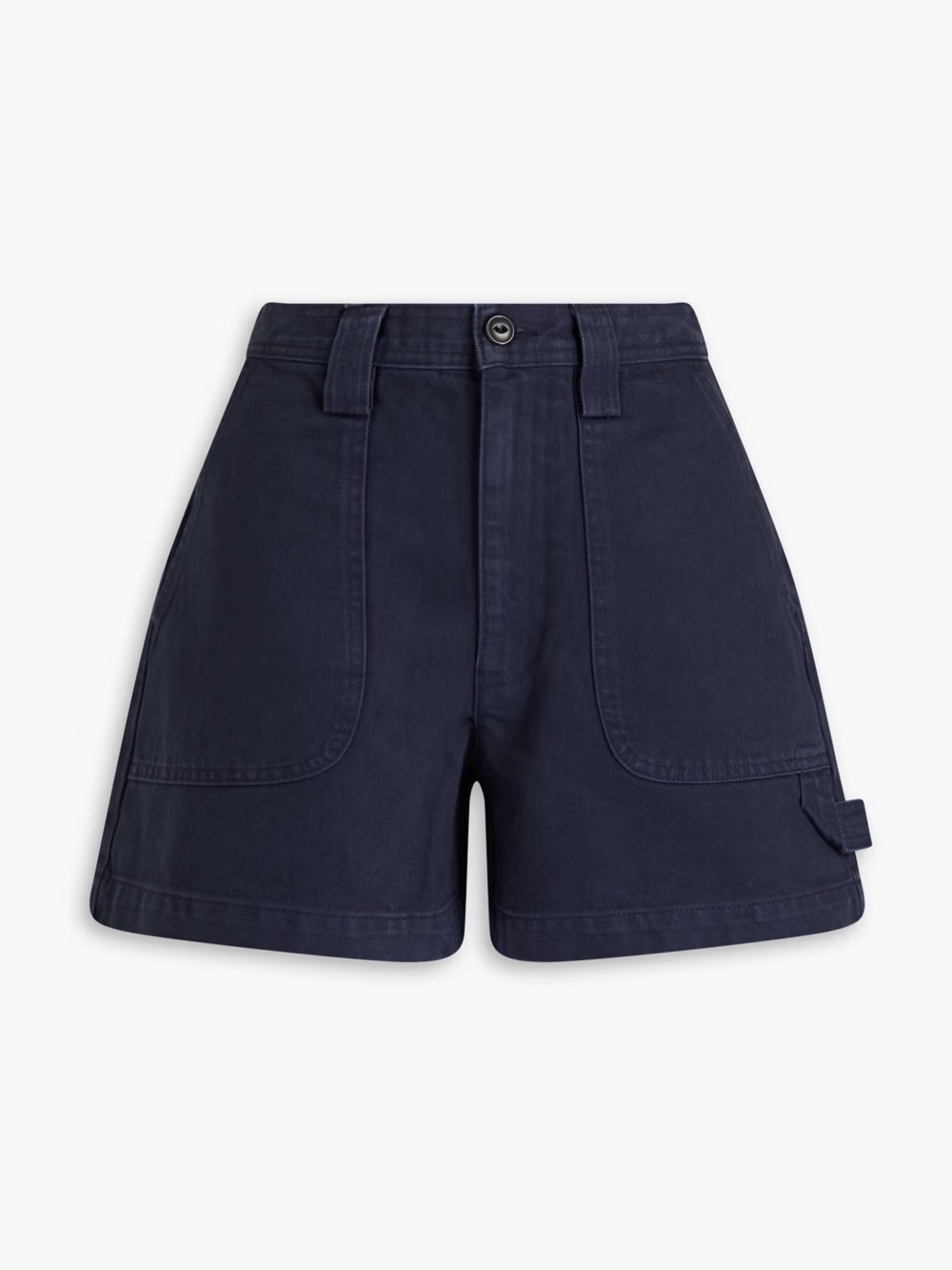ALEX MILL Phoebe Denim Shorts Navy High Rise Utility Shorts